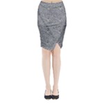 Dark Grey Snake Midi Wrap Pencil Skirt