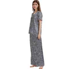 Short Sleeve Satin Pajamas Set With Pockets 