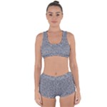 Dark Grey Snake Racerback Boyleg Bikini Set