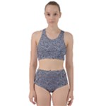 Dark Grey Snake Racer Back Bikini Set