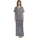 Short Sleeve Long Pants Satin Pajamas Set 
