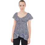 Dark Grey Snake Lace Front Dolly Top
