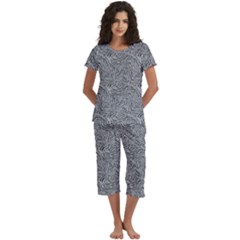 Short Sleeve 3/4 Length Pants Lounge Set 