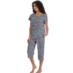 Short Sleeve 3/4 Length Pants Lounge Set 