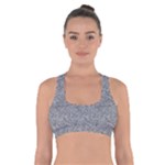 Dark Grey Snake Cross Back Sports Bra