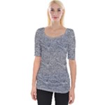 Dark Grey Snake Wide Neckline T-Shirt