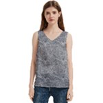 Dark Grey Snake Women s V-Neck Sleeveless Satin Top