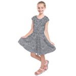 Dark Grey Snake Kids  Short Sleeve Dress