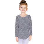 Dark Grey Snake Kids  Long Sleeve T-Shirt