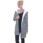 Dark Grey Snake Longline Hooded Cardigan