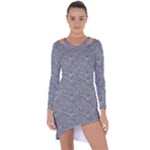 Dark Grey Snake Asymmetric Cut-Out Shift Dress