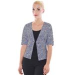 Dark Grey Snake Cropped Button Cardigan