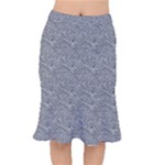 Dark Grey Snake Short Mermaid Skirt