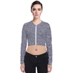 Dark Grey Snake Long Sleeve Zip Up Bomber Jacket