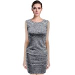 Dark Grey Snake Sleeveless Velvet Midi Dress