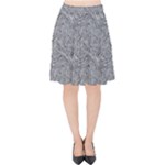 Dark Grey Snake Velvet High Waist Skirt