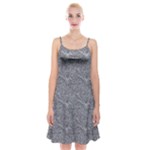 Dark Grey Snake Spaghetti Strap Velvet Dress