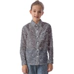 Dark Grey Snake Kids  Long Sleeve Shirt