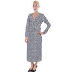 Dark Grey Snake Velvet Maxi Wrap Dress