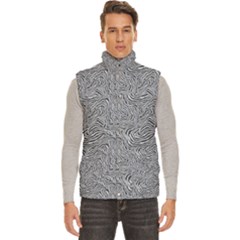 Dark Grey Snake Men s High Neck Button Up Puffer Vest from ArtsNow.com