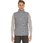 Dark Grey Snake Men s High Neck Button Up Puffer Vest