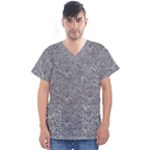 Dark Grey Snake Men s V-Neck Scrub Top