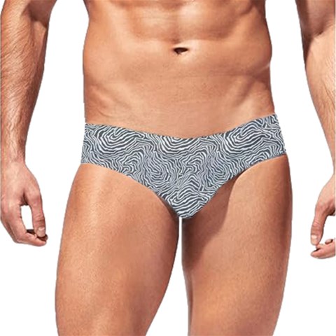 Dark Grey Snake Men s Swim Brief from ArtsNow.com