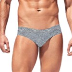 Dark Grey Snake Men s Swim Brief