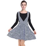 Dark Grey Snake Plunge Pinafore Dress