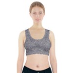Dark Grey Snake Sports Bra With Pocket