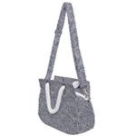 Dark Grey Snake Rope Handles Shoulder Strap Bag