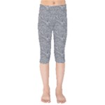 Dark Grey Snake Kids  Capri Leggings 