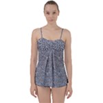 Dark Grey Snake Babydoll Tankini Set