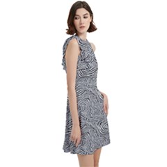 Cocktail Party Halter Sleeveless Dress With Pockets 