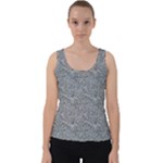 Dark Grey Snake Velvet Tank Top