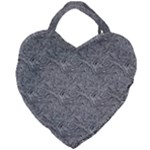 Dark Grey Snake Giant Heart Shaped Tote