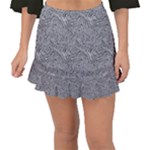 Dark Grey Snake Fishtail Mini Chiffon Skirt