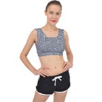 Dark Grey Snake V-Back Sports Bra