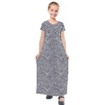 Dark Grey Snake Kids  Short Sleeve Maxi Dress