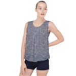 Dark Grey Snake Bubble Hem Chiffon Tank Top