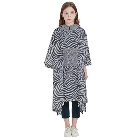 Dark Grey Snake Kids  Hooded Rain Ponchos from ArtsNow.com