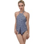 Dark Grey Snake Go with the Flow One Piece Swimsuit