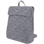 Dark Grey Snake Flap Top Backpack