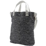 Dark Grey Snake Canvas Messenger Bag