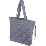Dark Grey Snake Drawstring Tote Bag