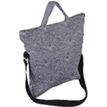 Dark Grey Snake Fold Over Handle Tote Bag