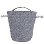 Dark Grey Snake Drawstring Bucket Bag