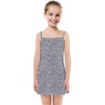 Dark Grey Snake Kids  Summer Sun Dress