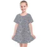 Dark Grey Snake Kids  Smock Dress