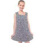 Dark Grey Snake Kids  Cross Back Dress